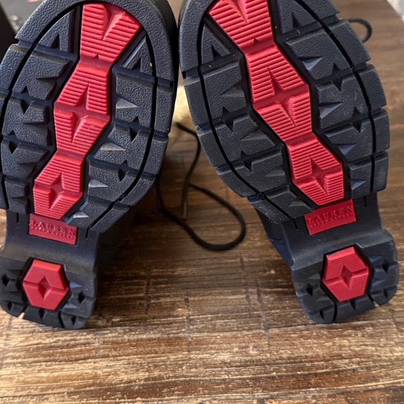 Lauren Ralph Lauren Quinta Black Leather Shearling Boots 8.5 EUC - Picture 9 of 11